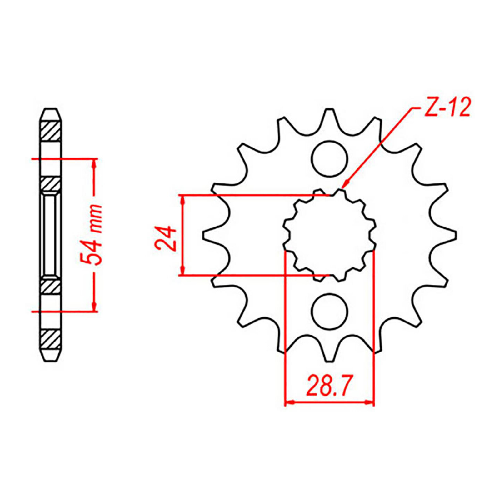 MTX 517 Steel Front Sprocket #530 (16T) (10-106-16)