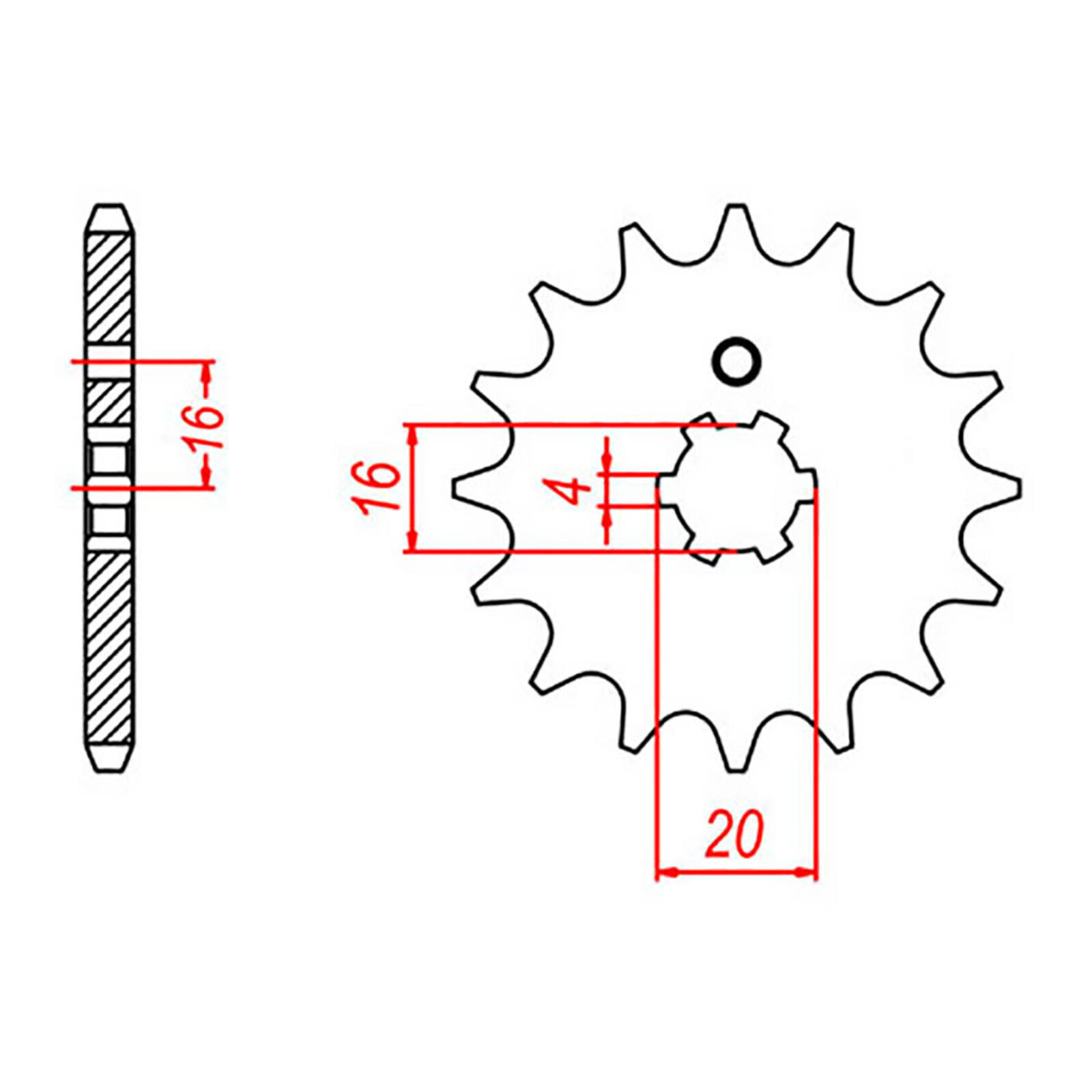 MTX 546 Steel Front Sprocket #420 (12T) (10-517-12)