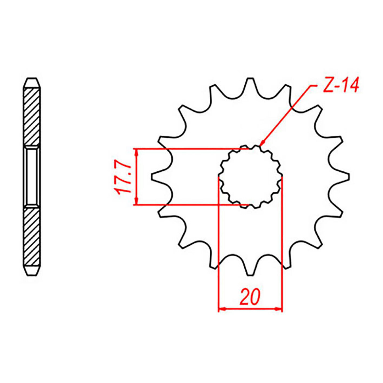 MTX 558 Steel Front Sprocket #428 (13T) (10-3RM-13)