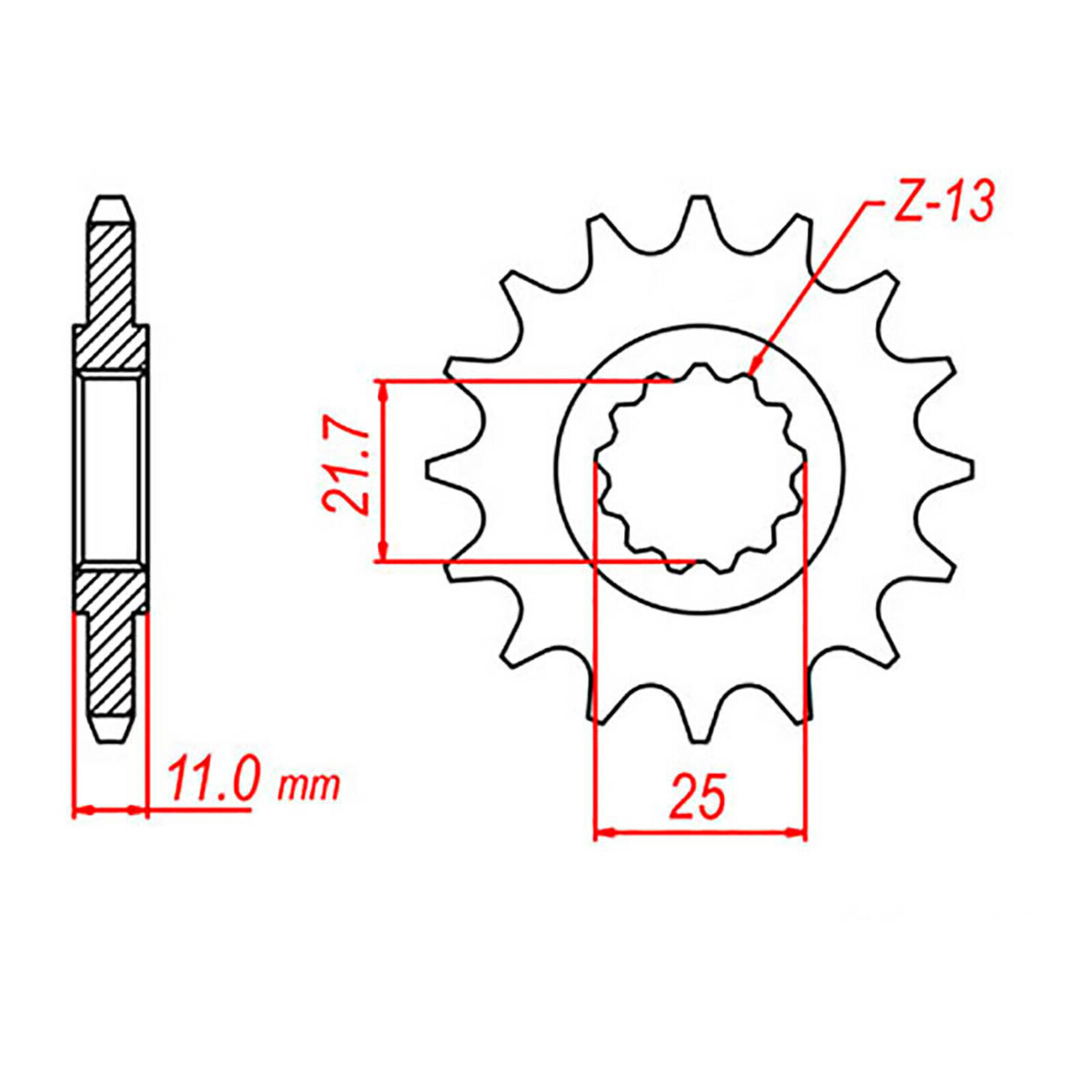 MTX 580 Steel Front Sprocket #530 (15T) (10-1AE-15)