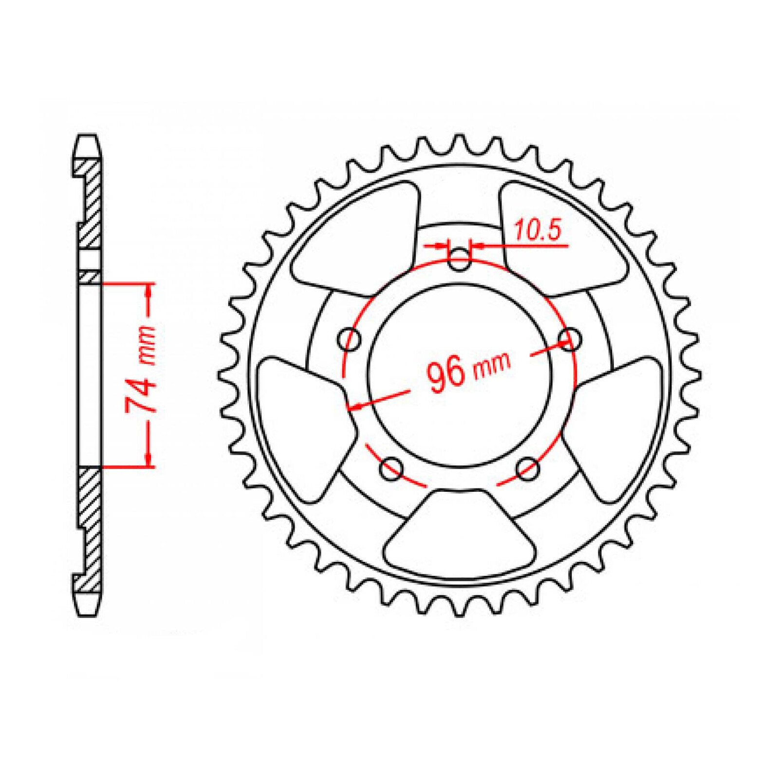 MTX 1209 Steel Rear Sprocket #520 (41T) (11-KV3-41)