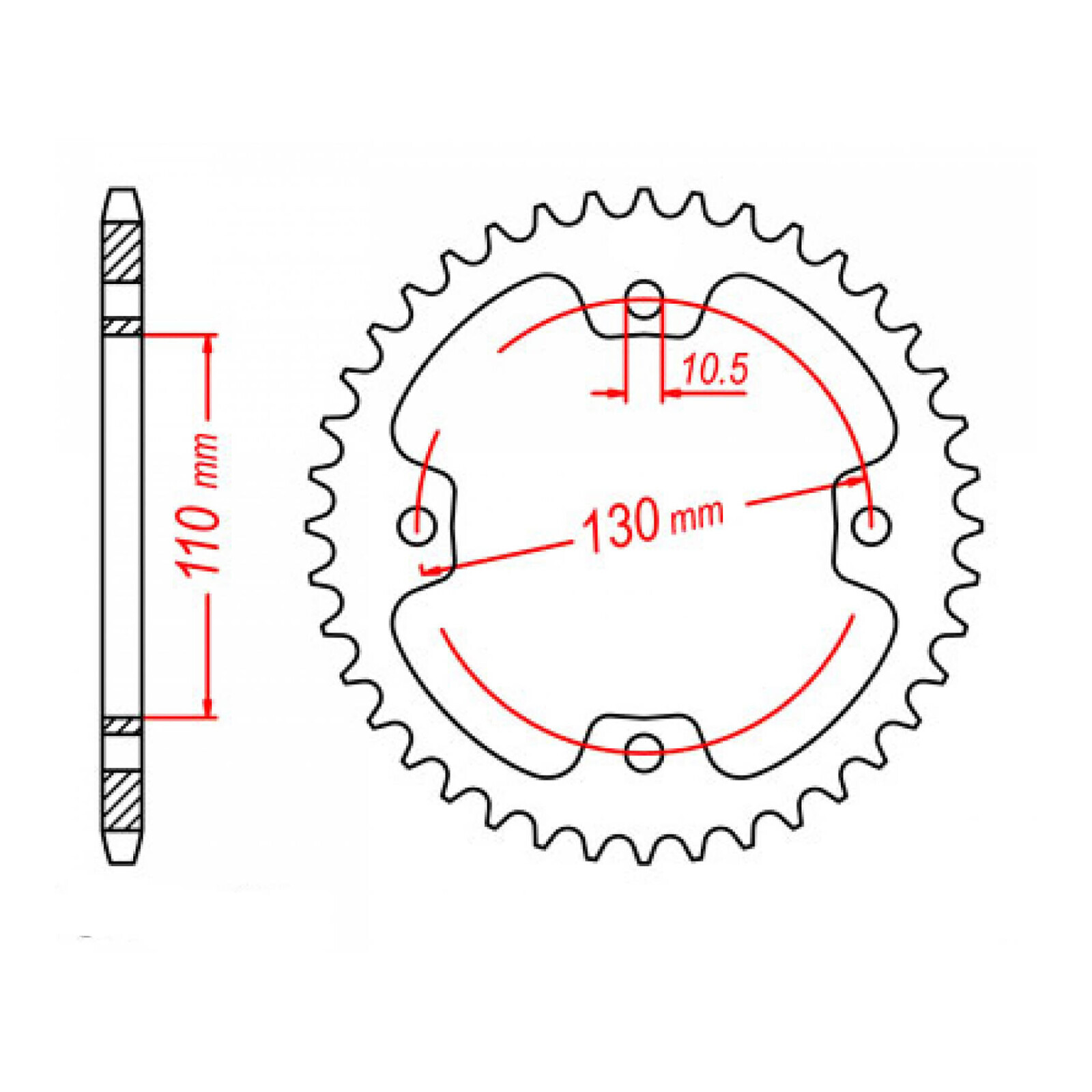 MTX 1415 Steel Rear Sprocket #520 (38T) (11-K15-38)