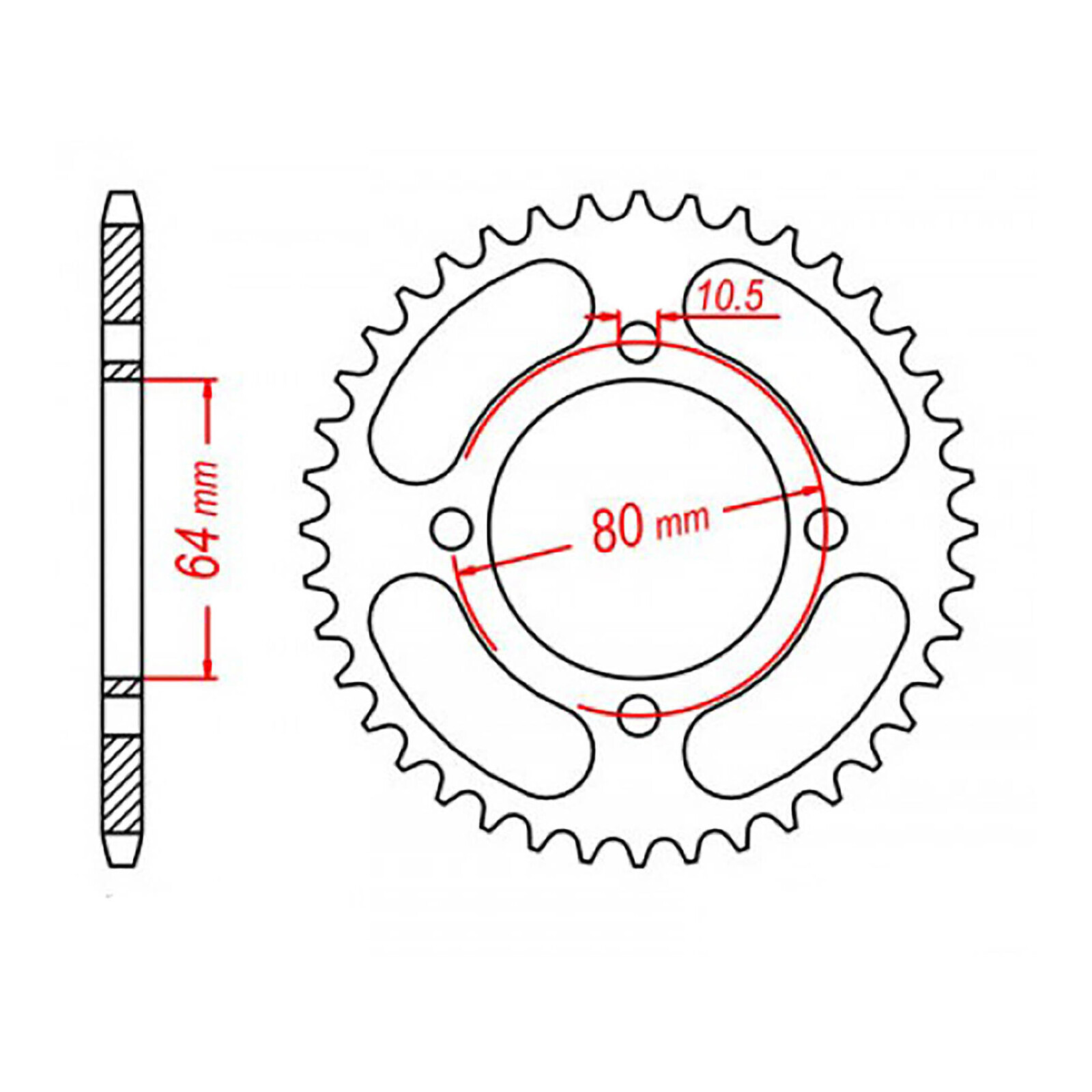 MTX 1910 Steel Rear Sprocket #520 (32T)