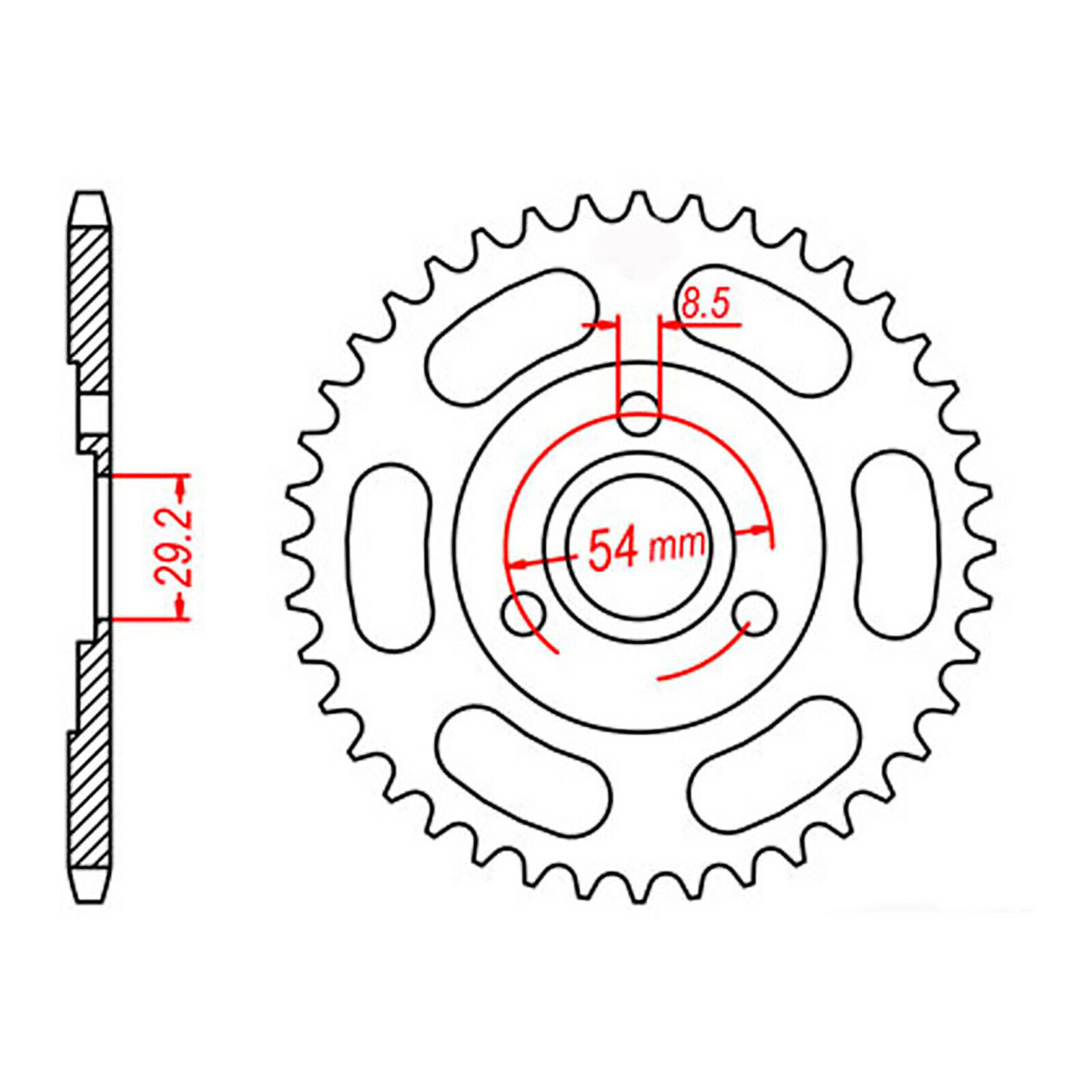 MTX 255 Steel Rear Sprocket #420 (35T) (11-120-35)