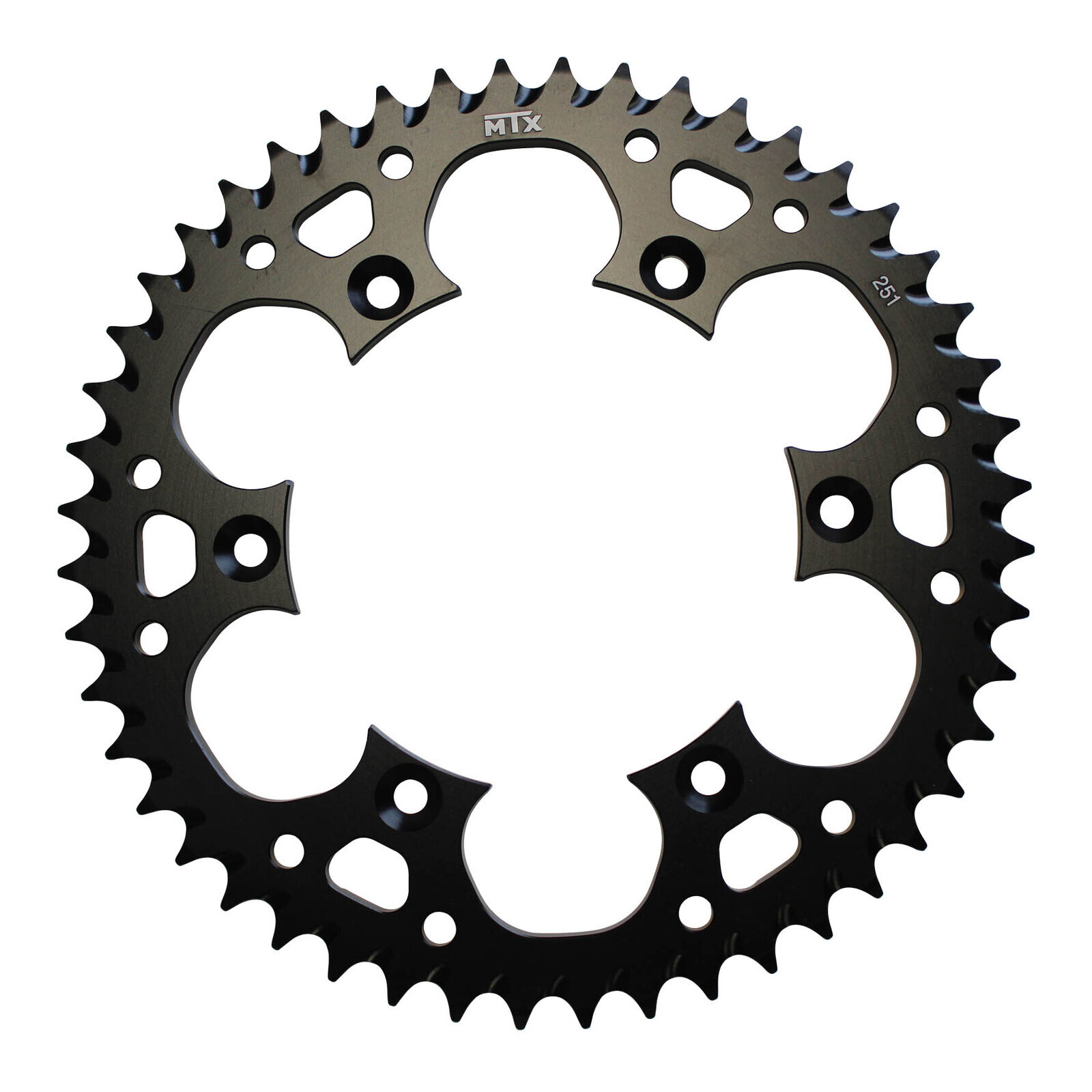 MTX 251 Zero Aluminium Rear Sprocket #520 - Black (48T) (11A-428-48BLK)