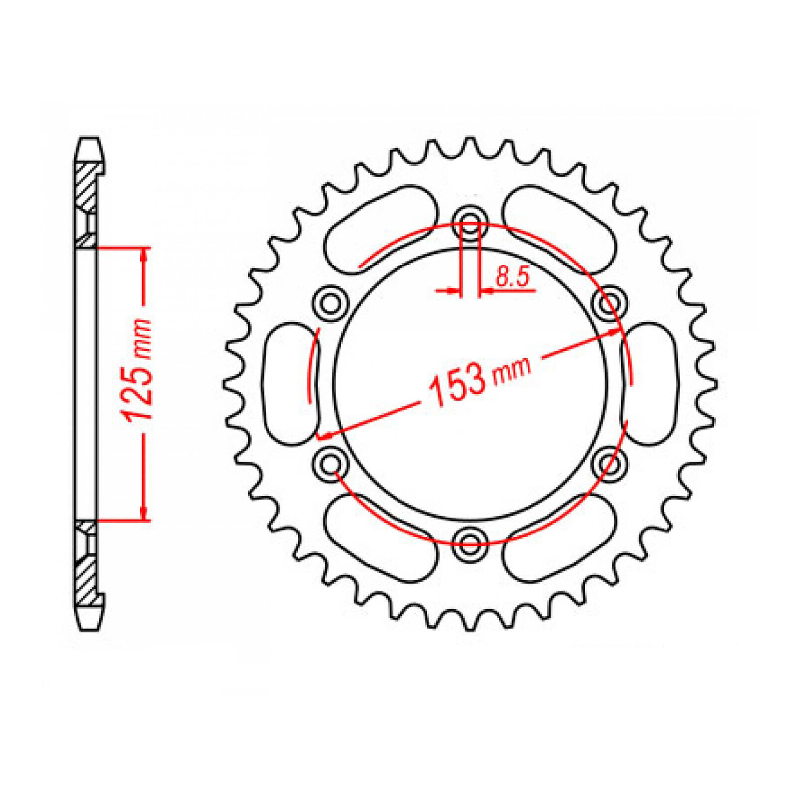 MTX 1258 Steel Rear Sprocket #428 (49T) (11-KRH-49)