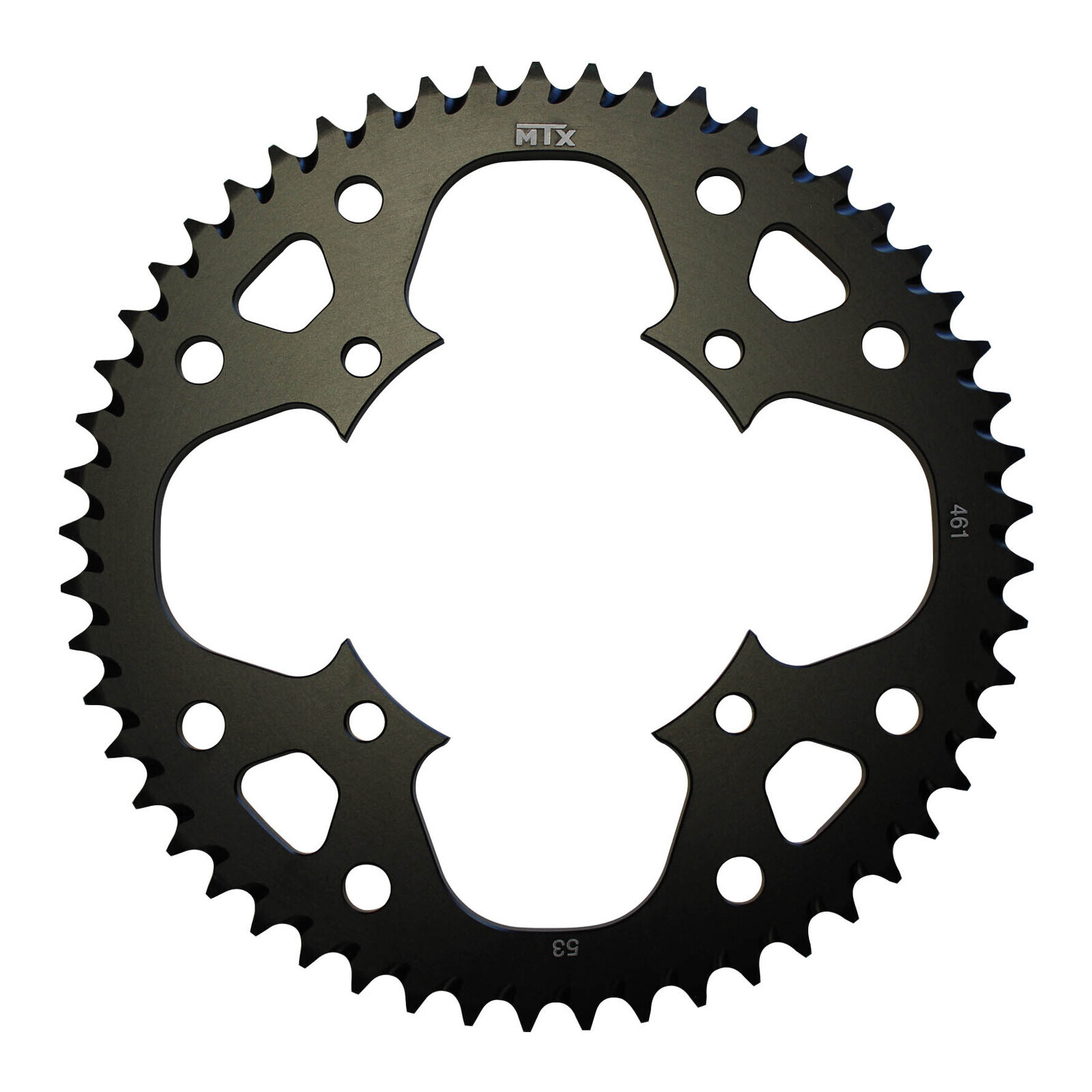 MTX 461 Zero Aluminium Rear Sprocket #420 - Black (53T) (11A-207-53BLK)