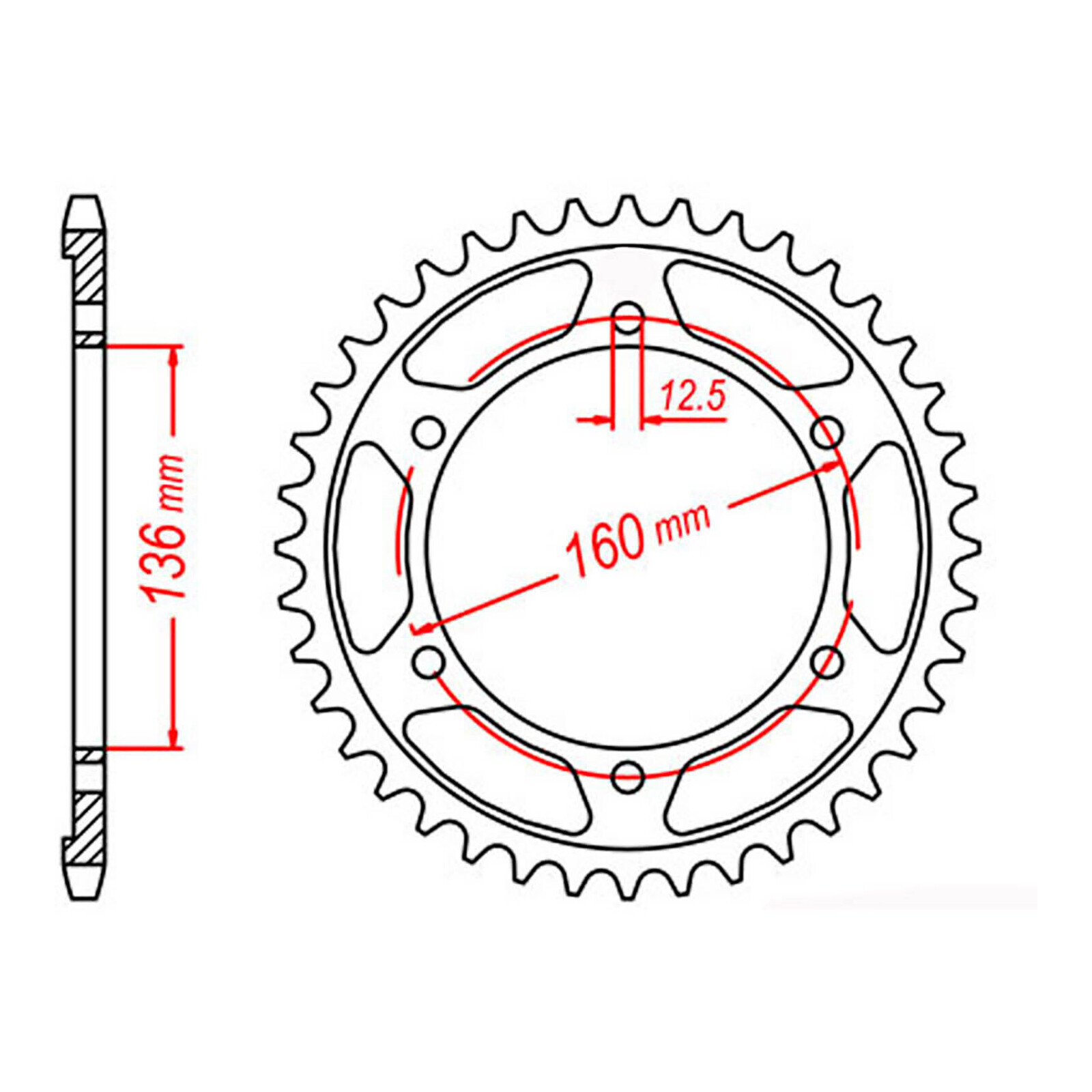 MTX 506 Steel Rear Sprocket #630 (40T) (11-122-40)