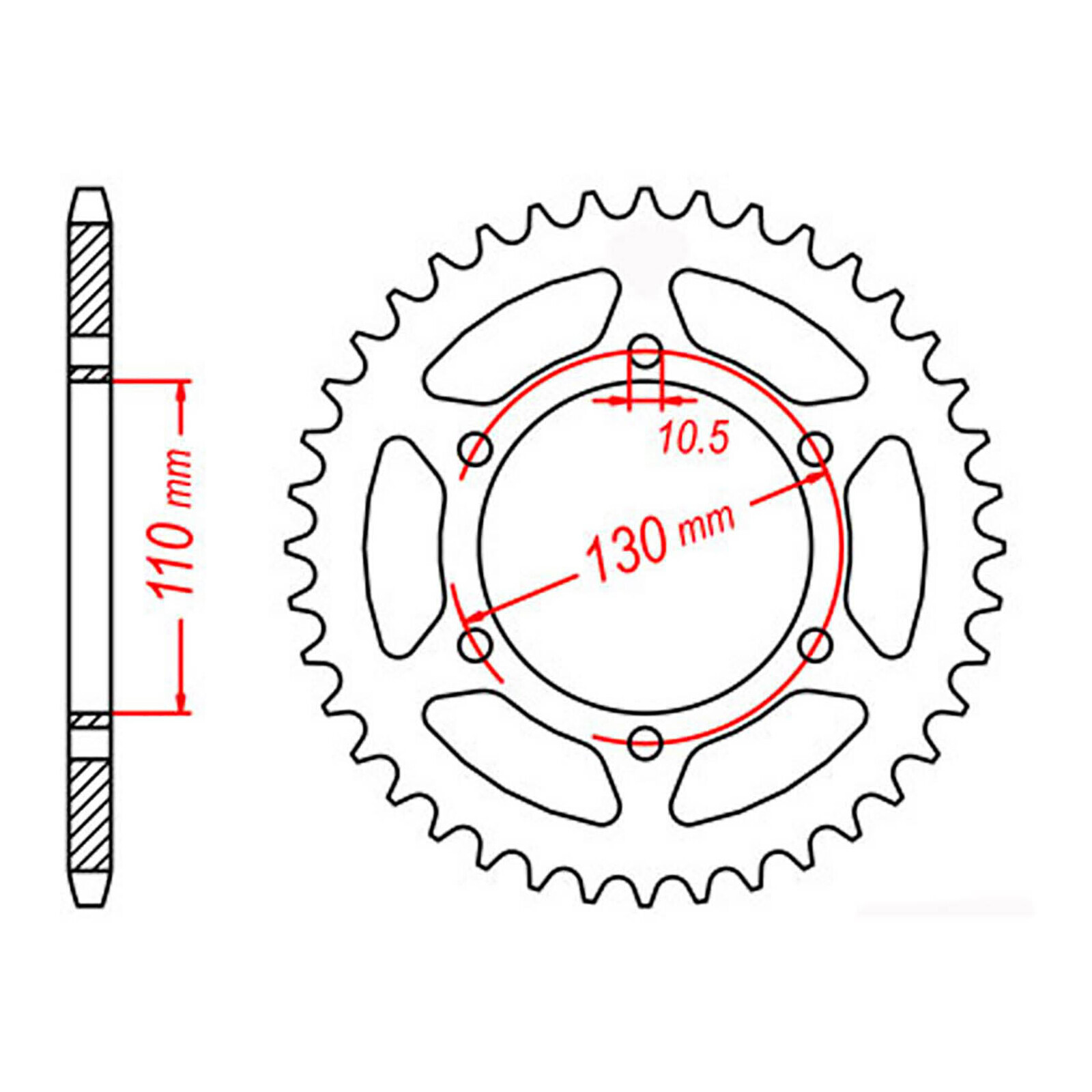 MTX 486 Steel Rear Sprocket #520 (37T) (11-192-37)