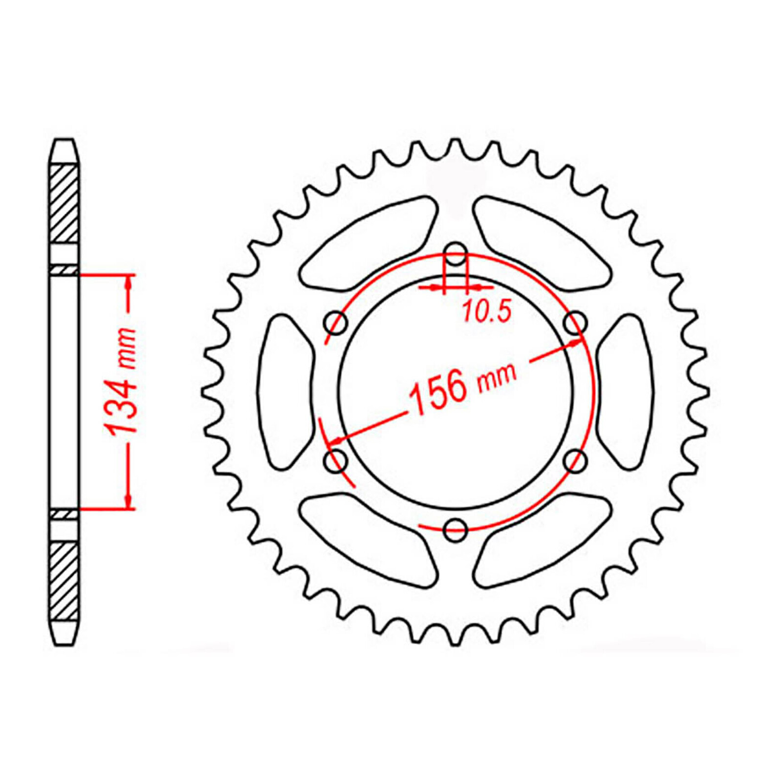 MTX 472 Steel Rear Sprocket #520 (40T) (11-130-40)