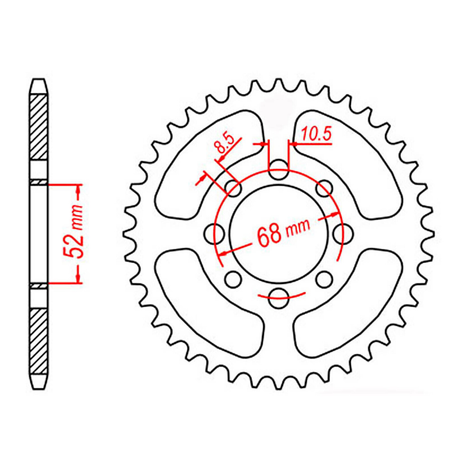 MTX 801 Steel Rear Sprocket #420 (28T) (11-463-28)