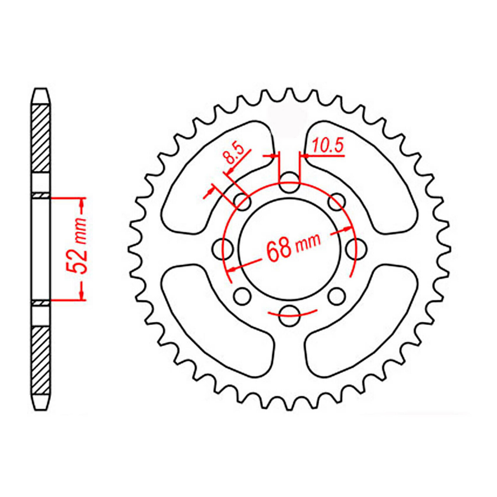 MTX 802 Steel Rear Sprocket #428 (32T) (11-464-32)