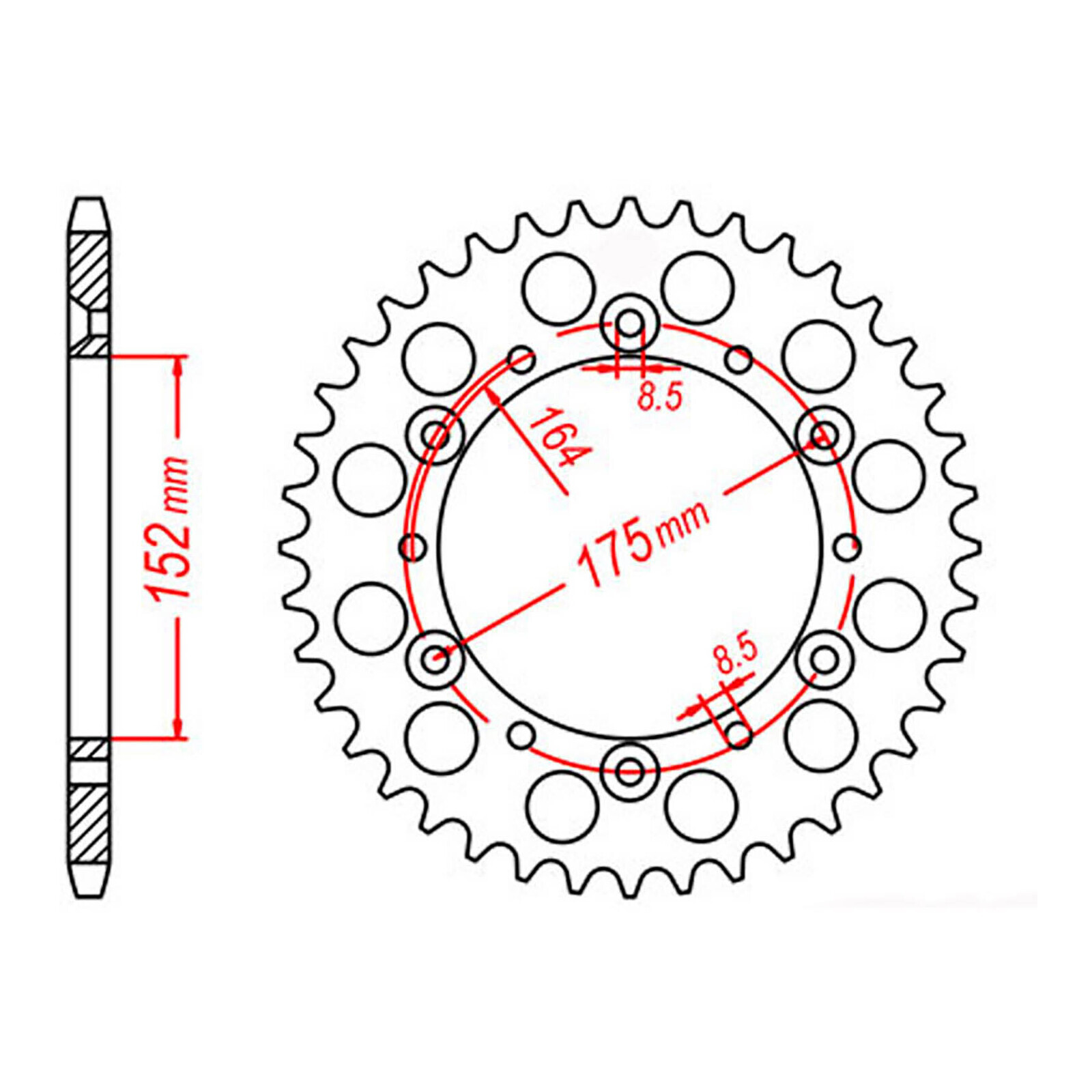 MTX 853 Steel Rear Sprocket #520 (40T) (11-2H0-40)