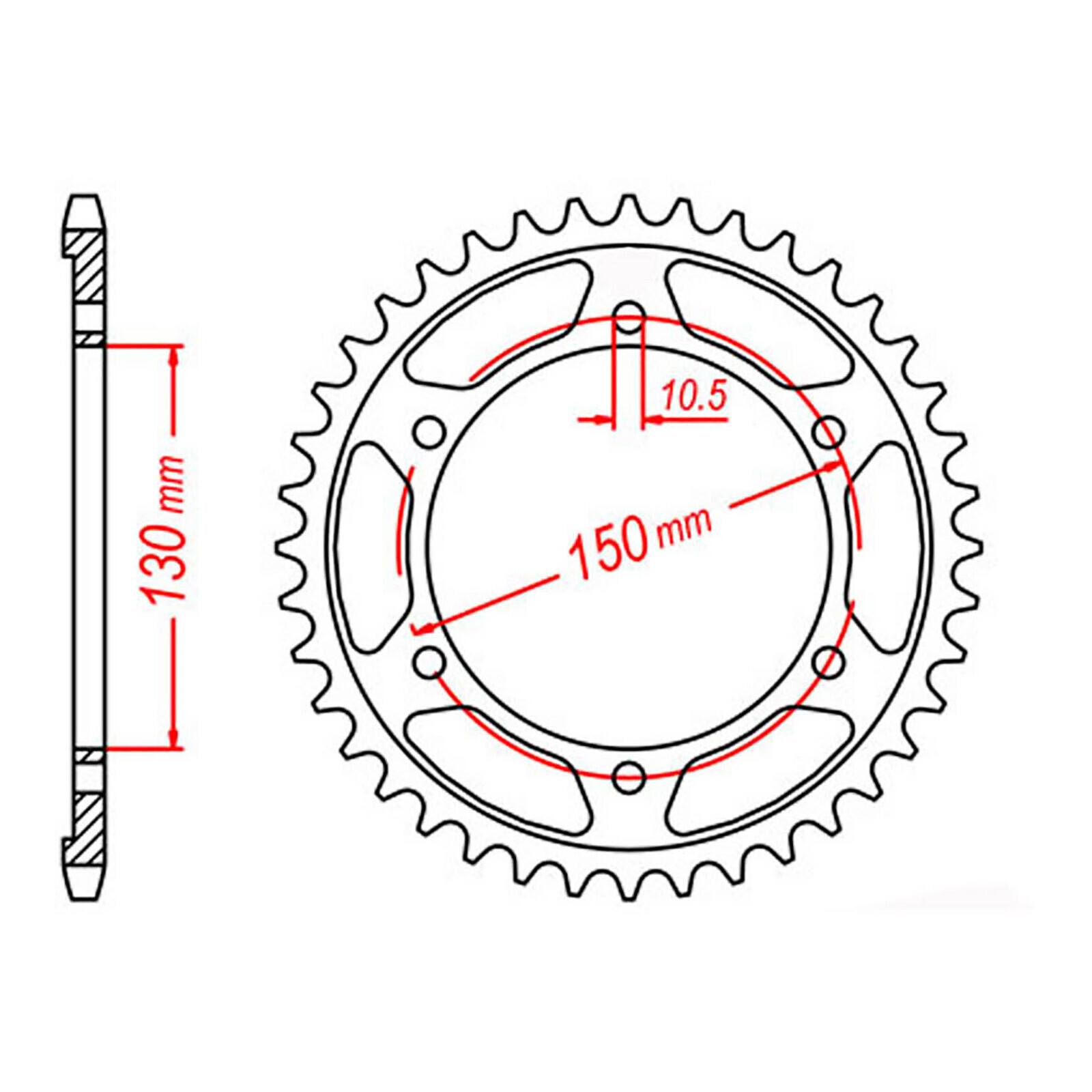 MTX 859 Steel Rear Sprocket #530 (38T) (11-36Y-38)