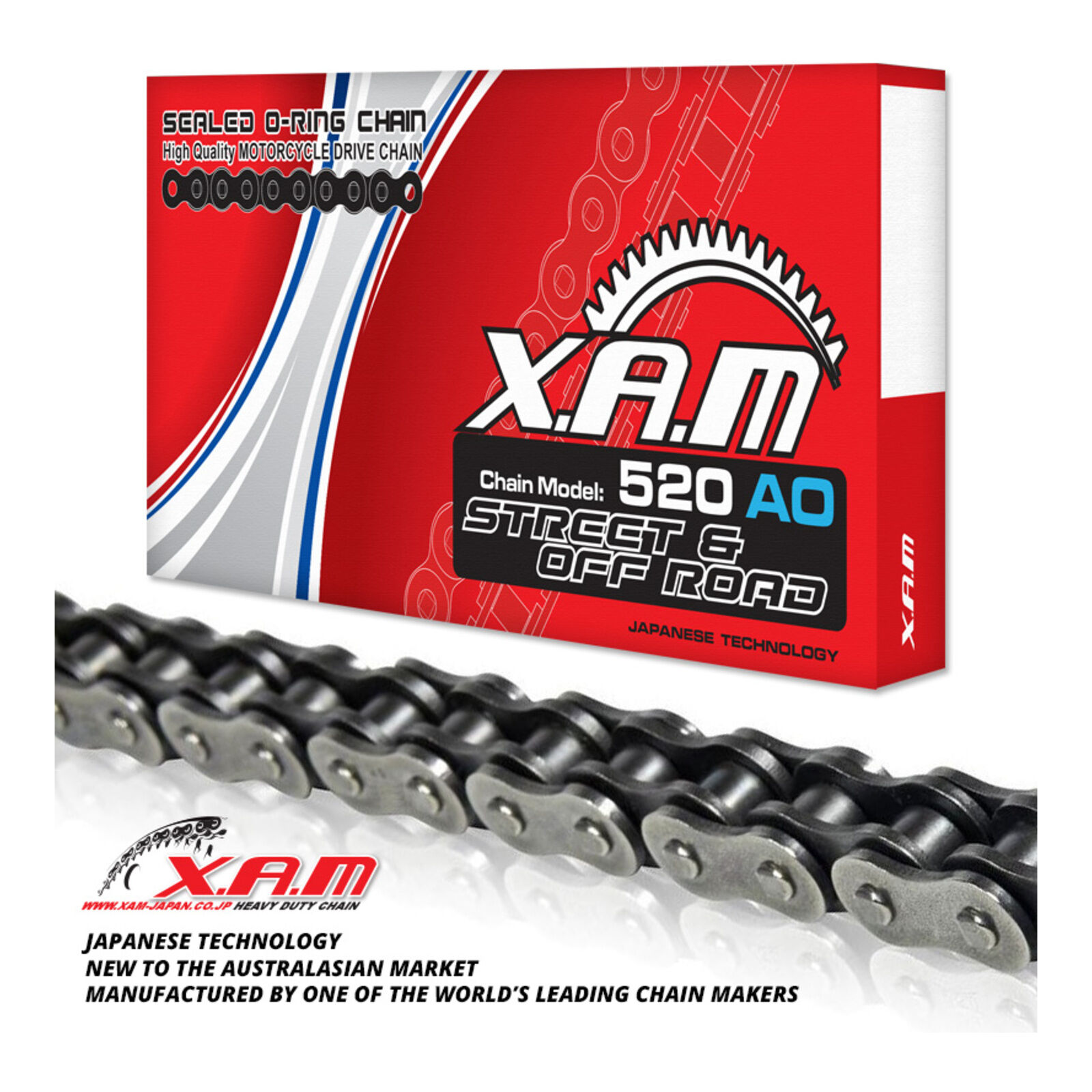 XAM 520AO O-Ring Chain (120L)  with Clip Link