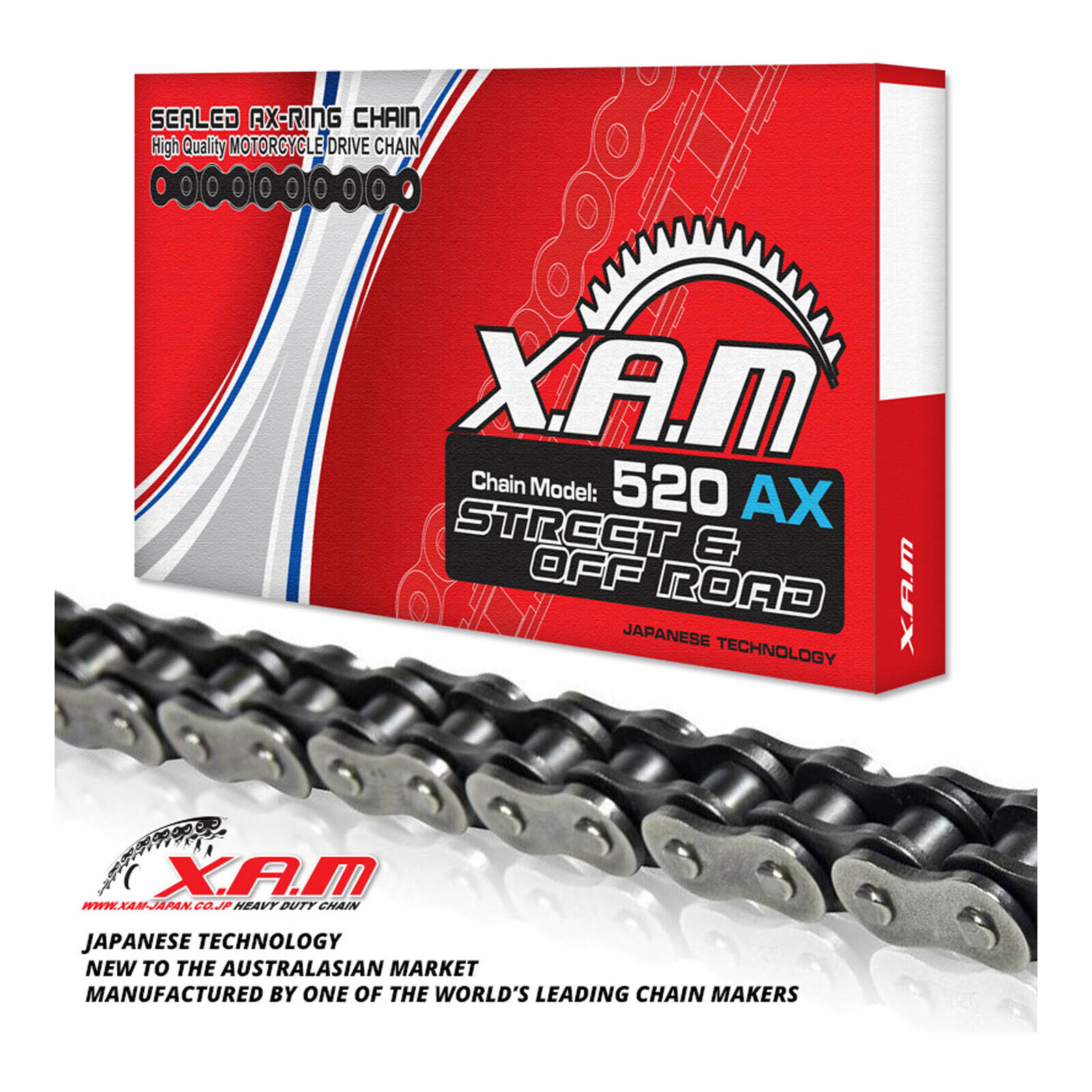 XAM 520AX X-Ring Chain (100L)  with Clip Link