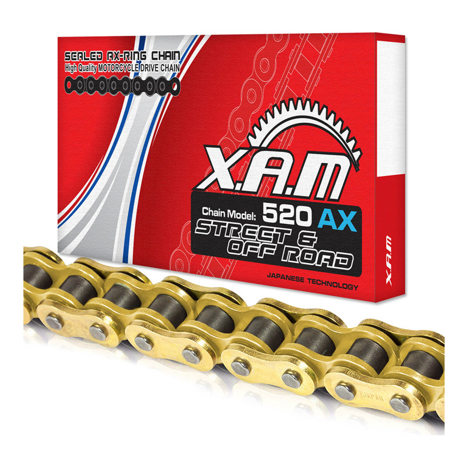 XAM 520AX X-Ring Chain - Gold / Gold (104L)  with Clip Link