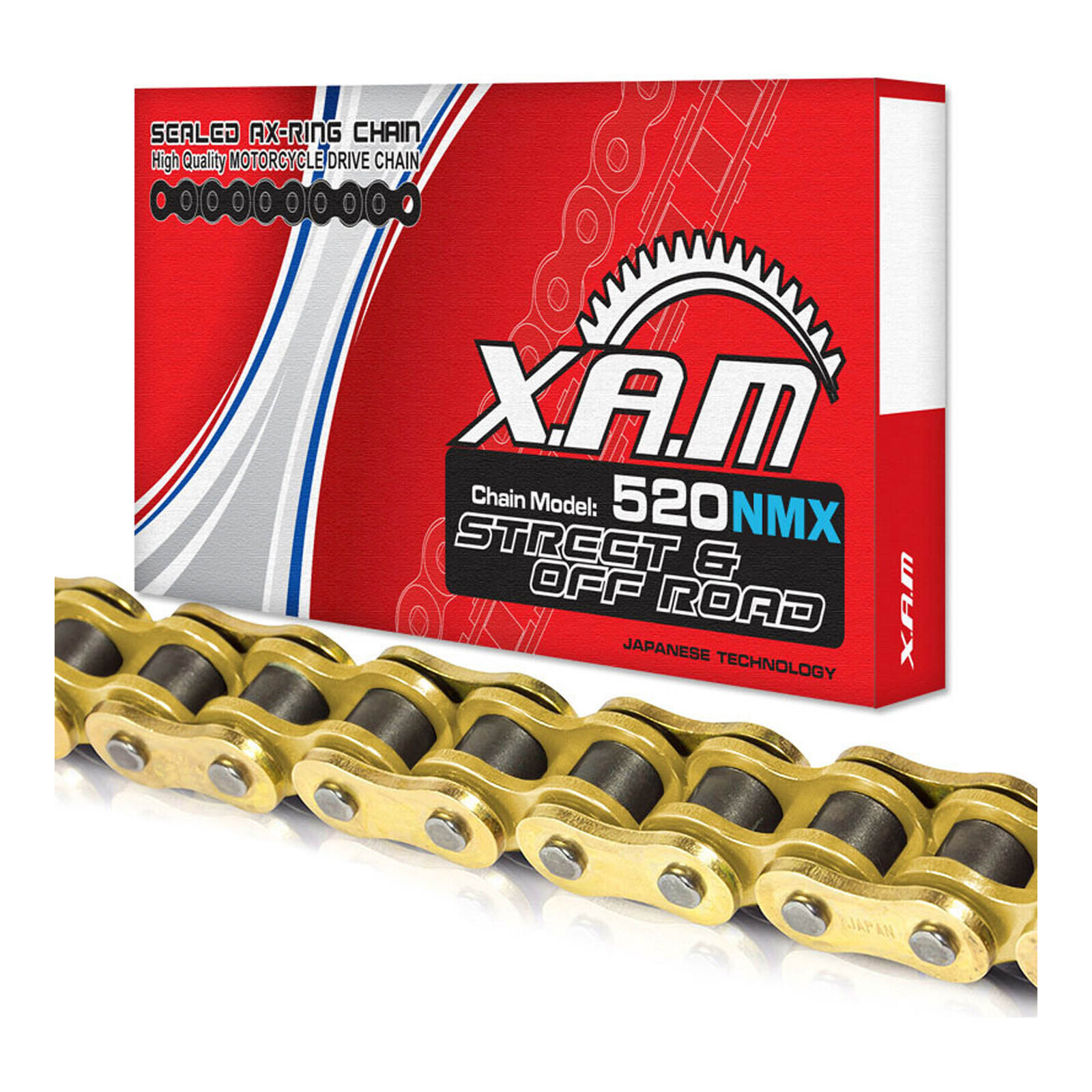 XAM 520NMX X-Ring Narrow Chain - Gold / Gold (112L)  with Clip Link