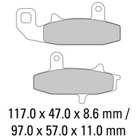 FERODO BRAKE PADS - FDB606P (PK = 2 Pads) [BQ20]