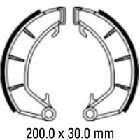 FERODO BRAKE SHOE SET - FSB920 [NORTON F SLS - 200 X 30MM]