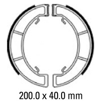 FERODO BRAKE SHOE SET - FSB921 [TRI R - 200 X 40MM]