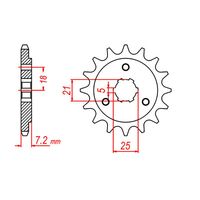 SPROCKET FRONT MTX 437 15T #520 SPF43715