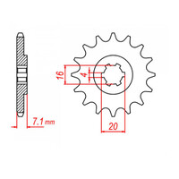 MTX 1407 Steel Front Sprocket #520 (10T)