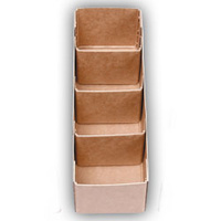 PARTS BOX H/DUTY CARDBOARD 12x4x4 4 COMPARTMENTS