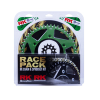 PRO PACK - RK CHAIN & SPR KIT GOLD+GREEN 13/48 KX250F 06-25