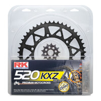 LITE PACK - RK CHAIN & SPR KIT BLACK 13/52 HUSKY 14-25