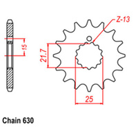 FRONT SPROCKET - STEEL 14T 630P