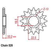 FRONT SPROCKET - STEEL 13T 520P