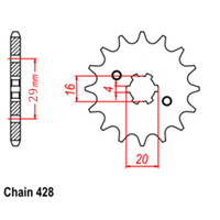 FRONT SPROCKET - STEEL 12T 428P (NOT D/D)