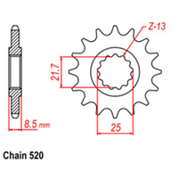 FRONT SPROCKET - STEEL 15T 520P