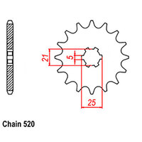 FRONT SPROCKET - STEEL 12T 520P (NOT DRILLED)