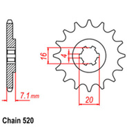 FRONT SPROCKET - STEEL 10T 520P