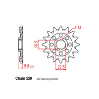 FRONT SPROCKET - STEEL 13T 520P