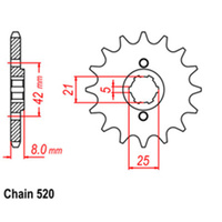 FRONT SPROCKET - STEEL 17T 520P