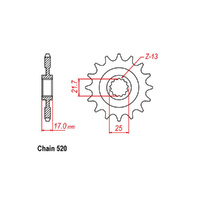 FRONT SPROCKET - STEEL 15T 520P