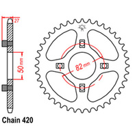 REAR SPROCKET - STEEL 36T 420P