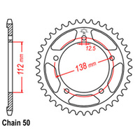 REAR SPROCKET - STEEL 39T 530P