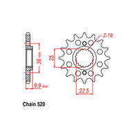 FRONT SPROCKET - STEEL 13T 520P