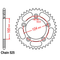 REAR SPROCKET - STEEL 39T 525P