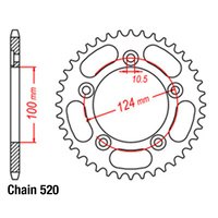 REAR SPROCKET - STEEL 46T 520P