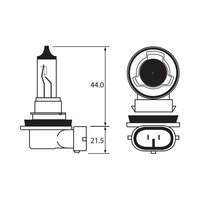 BULB - HALOGEN 12V 35W - H8 - PGJ19-1