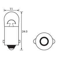 BULB - INSTRUMENT 12V 3.4W - BA9S - A0141 (min 10 buy)