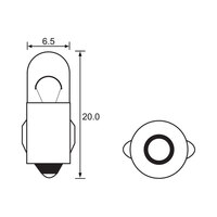 BULB - INSTRUMENT 12V 2W - BA7S - A1272J (min 10 Buy)