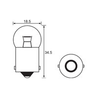 BULB - INDICATOR 12V 5W - BA15S - A1943 (min 10 buy)