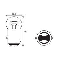 BULB - STOP TAIL 12V 21/5W - BAY15D - A2641G18 (min 10 buy)