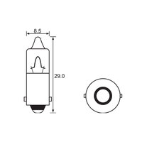 BULB - INDICATOR MINI CLEAR 12V 23W - BA15S (min 10 Buy)